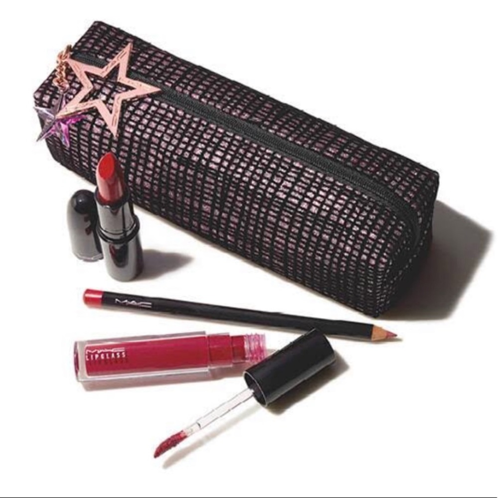 MAC starlit lip bag RED